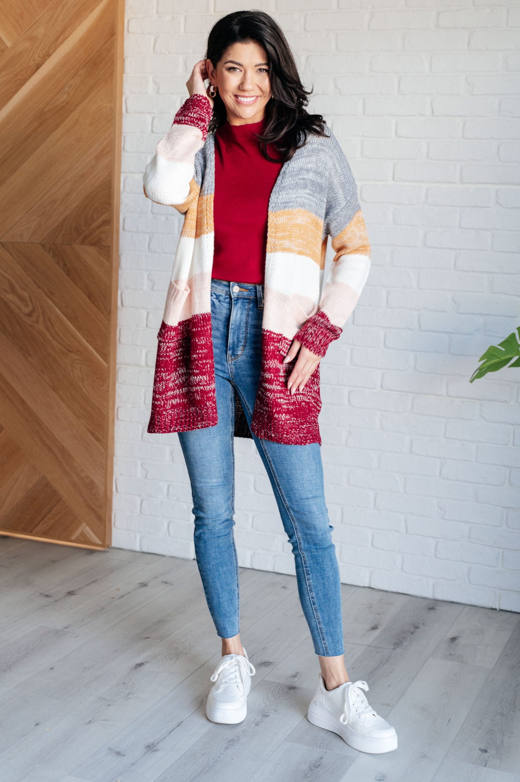 Bring the Warmth Color Block Cardigan - Image 5
