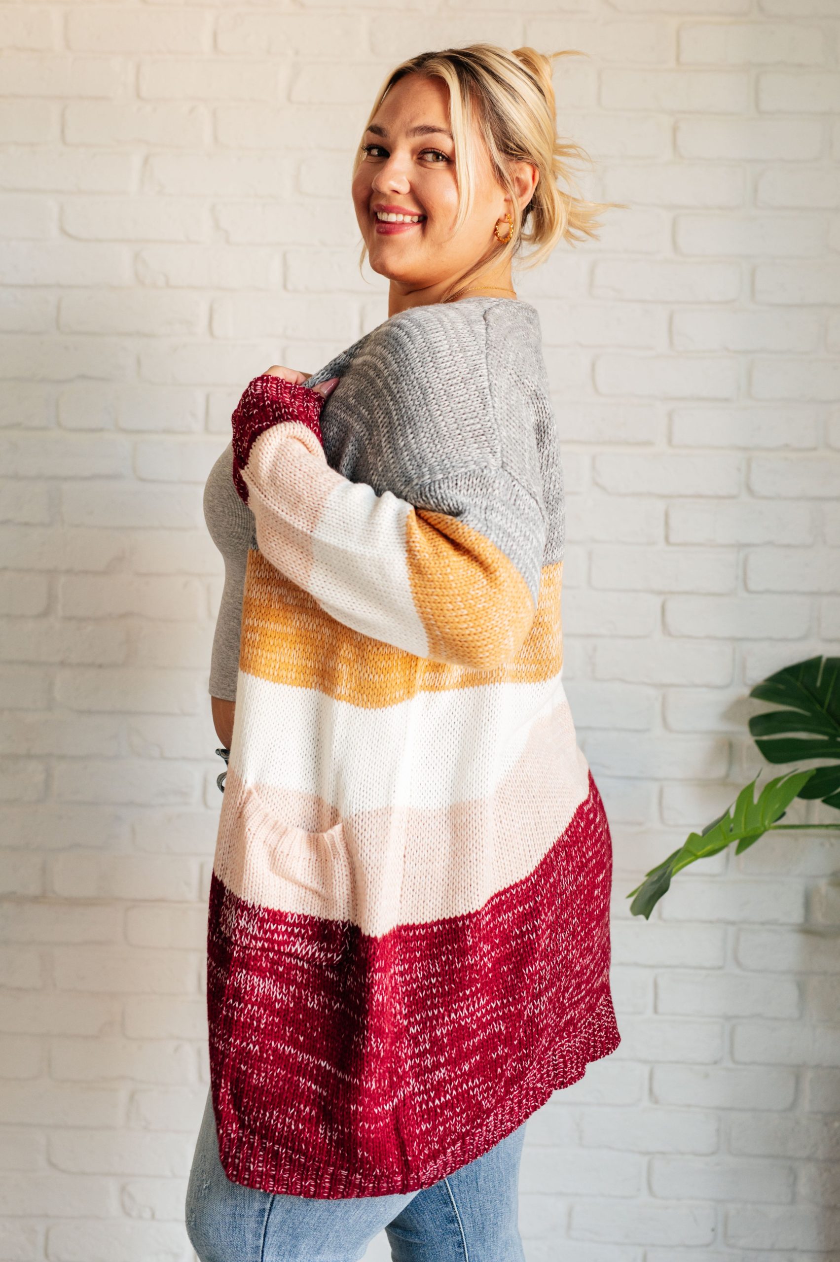 Bring the Warmth Color Block Cardigan - Image 3